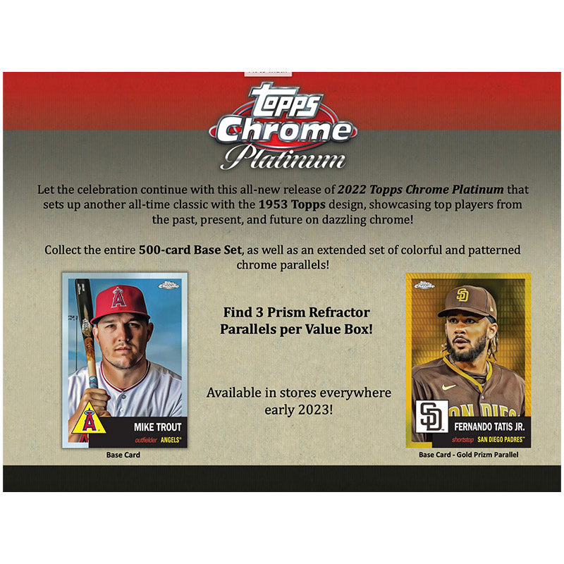 2022 Topps Chrome Platinum Anniversary Baseball Hobby Box