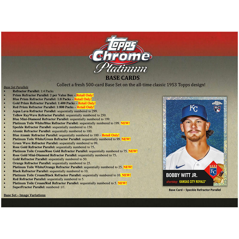 2022 Topps Chrome Platinum Anniversary Baseball Hobby Box