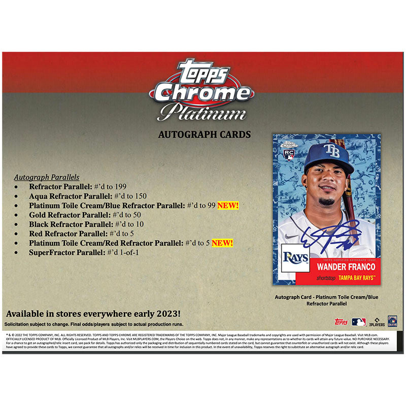 2022 Topps Chrome Platinum Anniversary Baseball Hobby Box