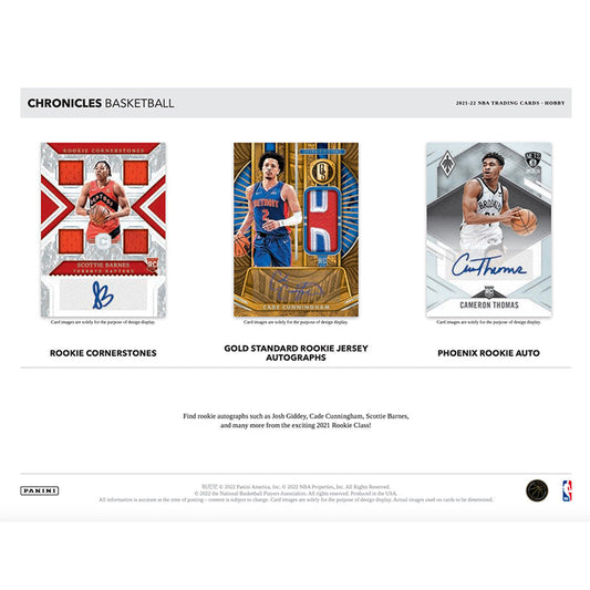 2021/22 Panini Chronicles Basketball Hobby 12 Box Case