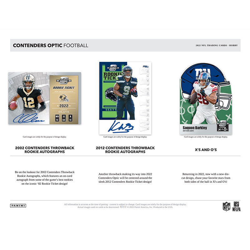 2022 Panini Contenders Optic Football Hobby Box