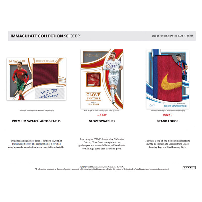 2022 Panini Immaculate Soccer Hobby 6 Box Case