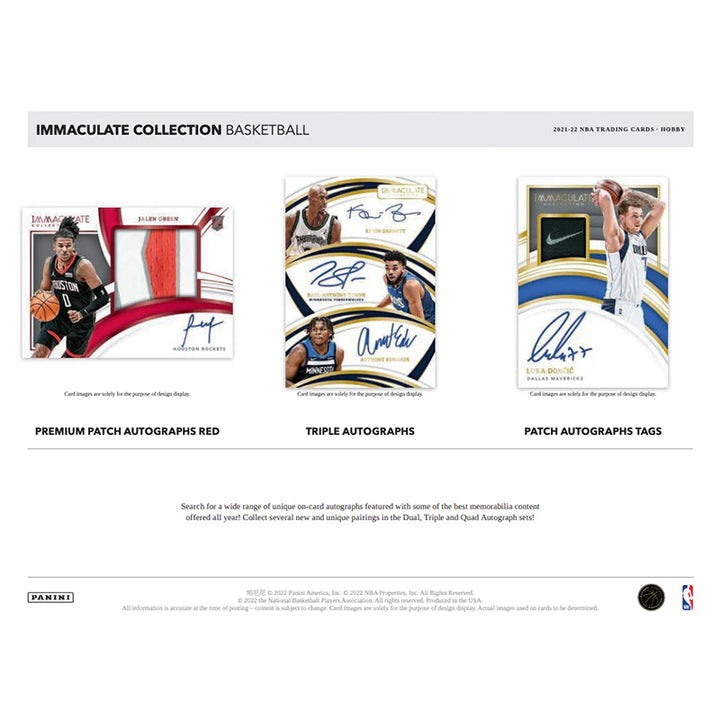 2021/22 Panini Immaculate Basketball Hobby Box