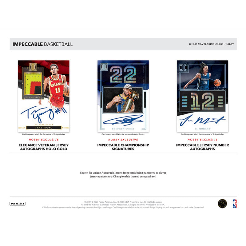 2022/23 Panini Impeccable Basketball Hobby 3 Box Case