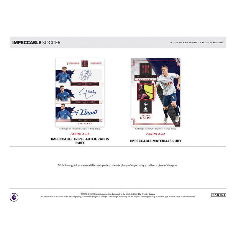 2021/22 Panini Impeccable Soccer Asia Edition Hobby 3 Box Case