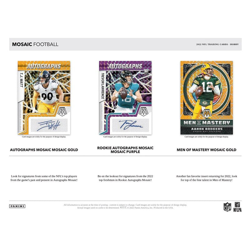 2022 Panini Mosaic Football Hobby 12 Box Case