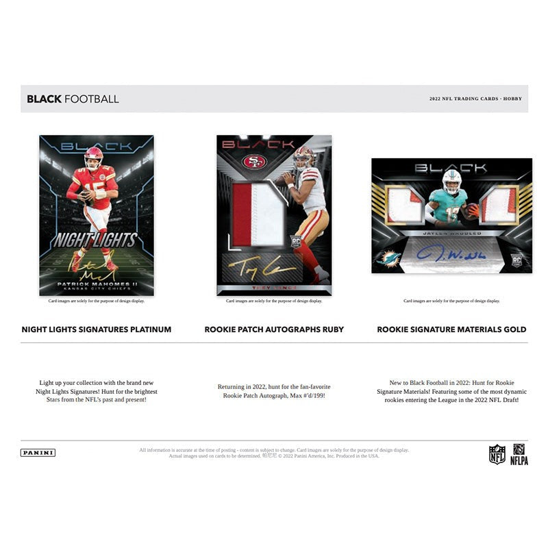 2022 Panini Black Football Hobby 12 Box Case