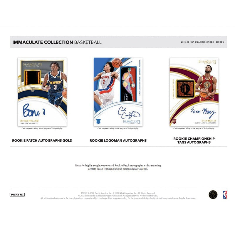 2021/22 Panini Immaculate Basketball Hobby Box