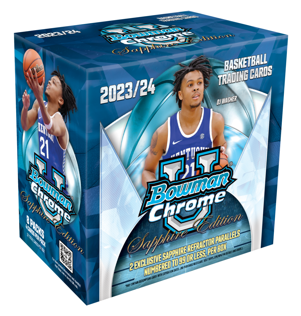 2023/24 Bowman University Chrome Basketball Sapphire Edition Box