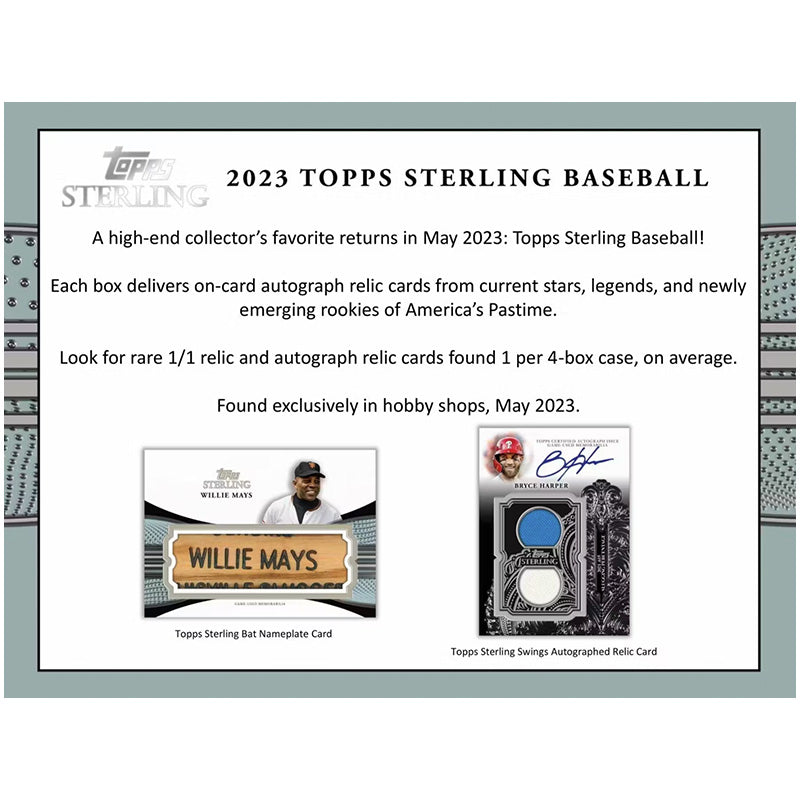 2023 Topps Sterling Baseball Hobby 4 Box Case