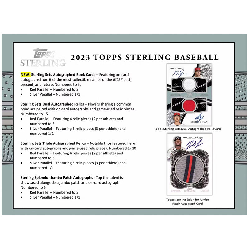 2023 Topps Sterling Baseball Hobby 4 Box Case