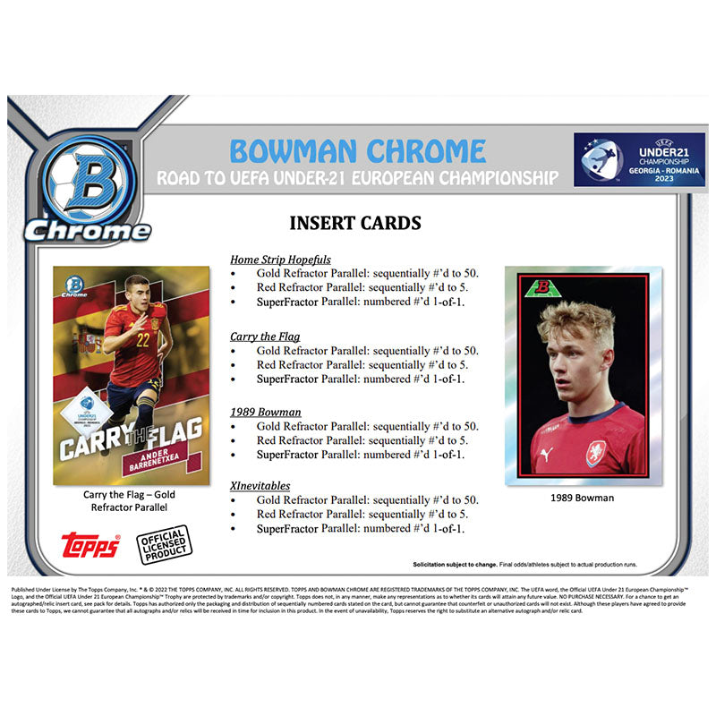 2022 Bowman Chrome Road to UEFA Under 21 European Championship Soccer Lite Box